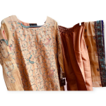 Full Embroidered Net Shirt and Dupatta